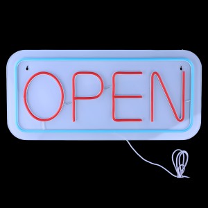 21.2" x 10" Neon Sign With Remote Controller - Open [LED-NS014]